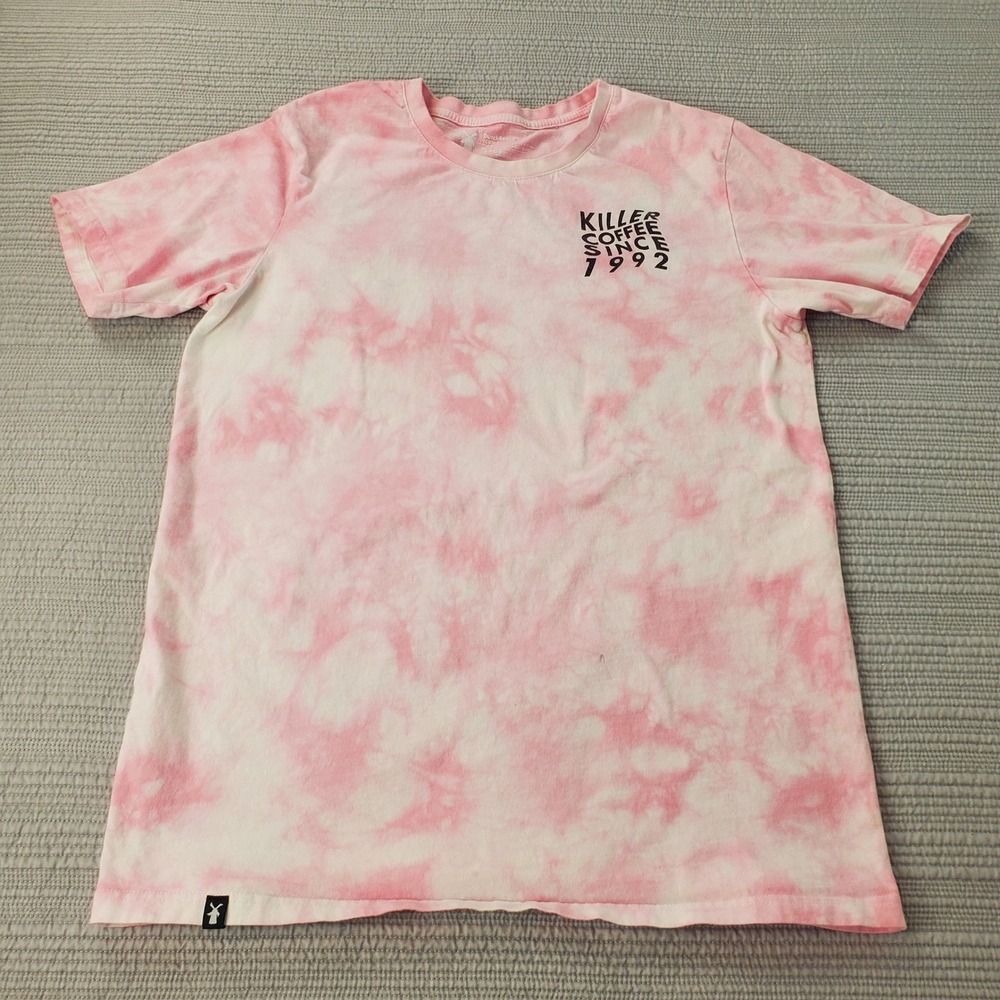 Dutch Bros T Shirt Unisex Large Pink Tie Dye Good Killer Coffee Since 1992 Tee